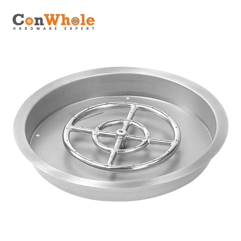 Stainless Steel Round High Level Drop-in Fire Pit Pan Burner