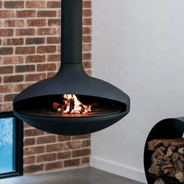 Real Flame Wood Burning Burner Hanging Fireplace Ceiling Fireplace
