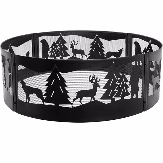 Fire Pit Outdoor 22 Inch Cast Iron Wood Burning Firepit