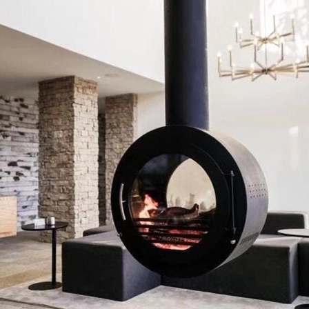Europe Wood and Charcoal Indoor Hanging Fireplace