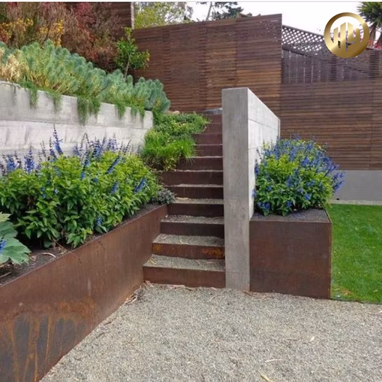 Customized Corten Steel Rusty Metal Garden Decoration Edging