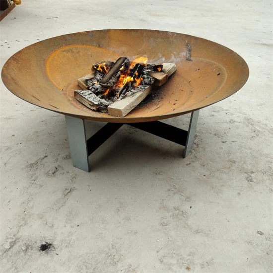 Low Maintenance Outdoor Corten Steel Round Fire Pit Burner
