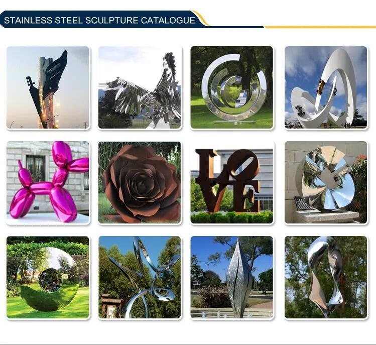 Large Metal High Polished Stainless Steel Garden Circular Sculpture