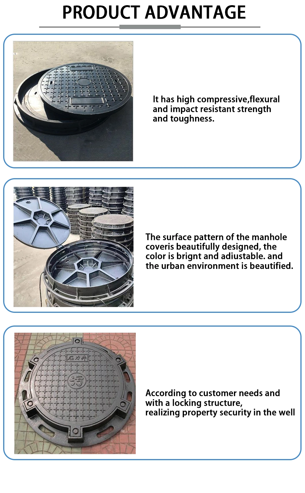 Ductile Iron Manhole Cover Protection Grateing Ductile Iron Parts Tree Grate