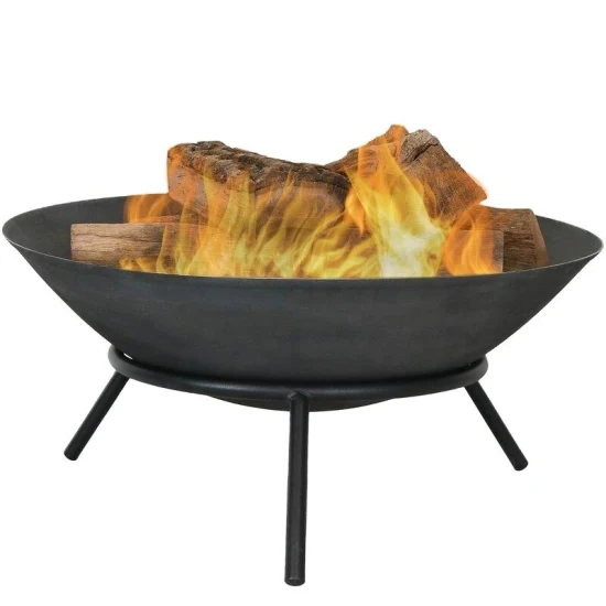 Fire Pit Outdoor 22 Inch Cast Iron Wood Burning Firepit