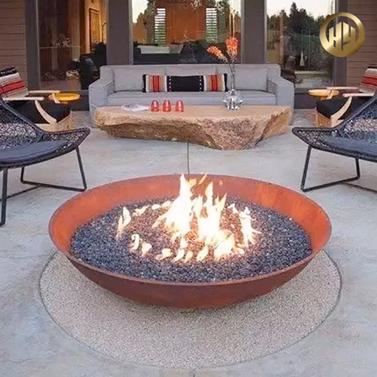 Garden Corten Steel Round Metal Heating Fire Pit Brazier