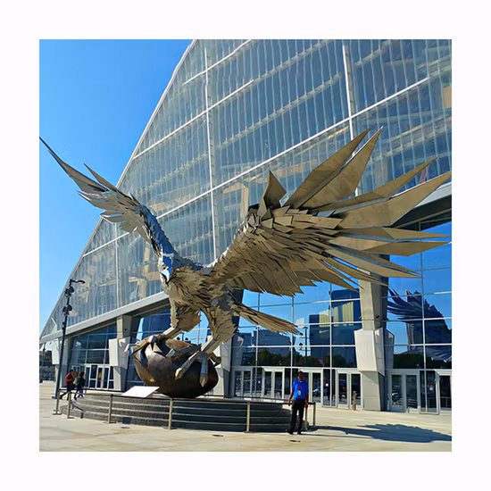 Factory Custom Large Outdoor Abstract Metal Stainless Steel Circle Wind Kinetic Sculpture for Garden Decoration