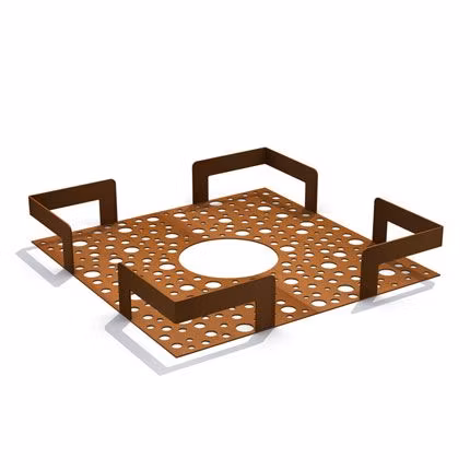 Customized Garden Furniture Street Tree Protection Rusted Metal Corten Steel Iron Casting Tree Grate